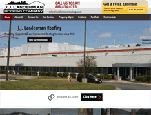 Tablet Screenshot of jjlandermanroofing.com